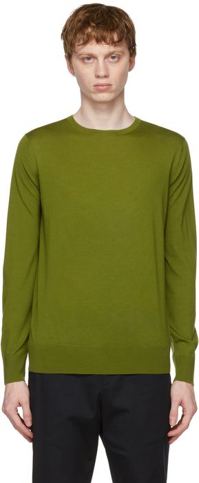 Loro Piana Green Wish Wool T-Shirt Sweater