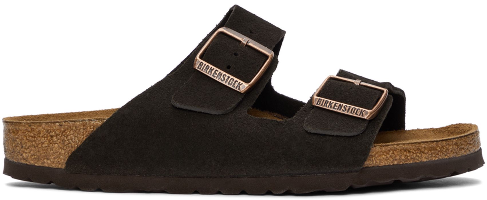 Birkenstock Brown Suede Soft Footbed Arizona Sandals