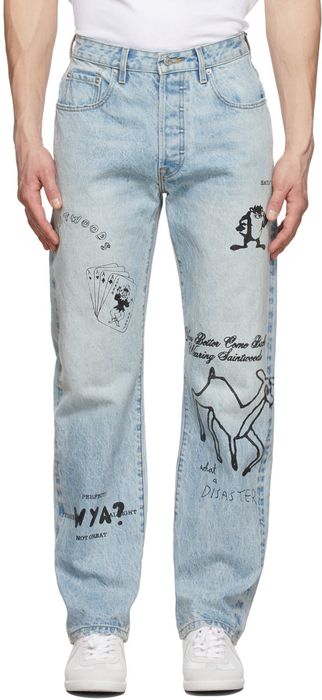 Saintwoods Blue SW Marker Jeans