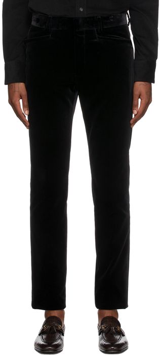 TOM FORD Black Light Velvet Compact Trousers