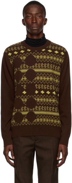 Yuki Hashimoto Brown & Yellow Cashmere Warehouse Sweater