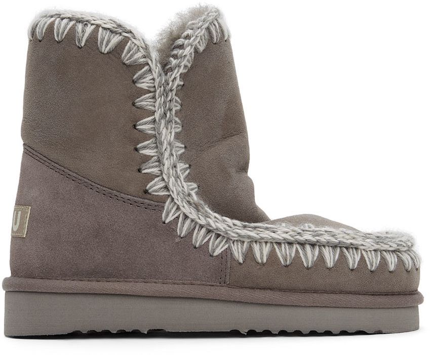 Mou Grey Suede Ankle 18 Boots