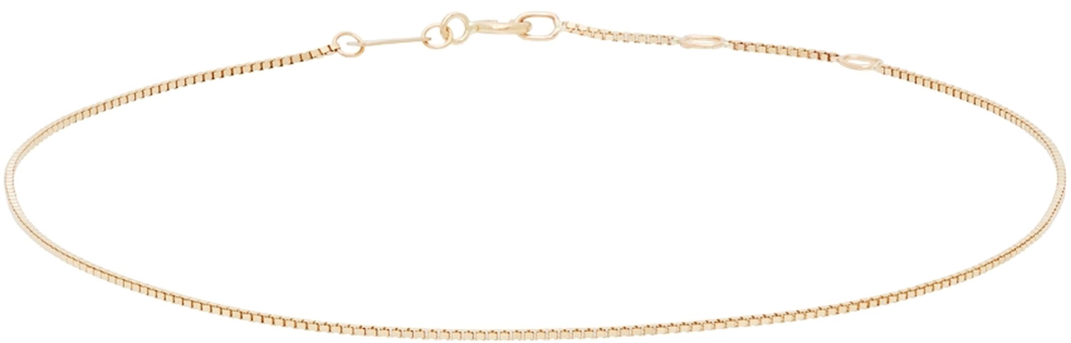 Adina Reyter Gold Box Chain Anklet