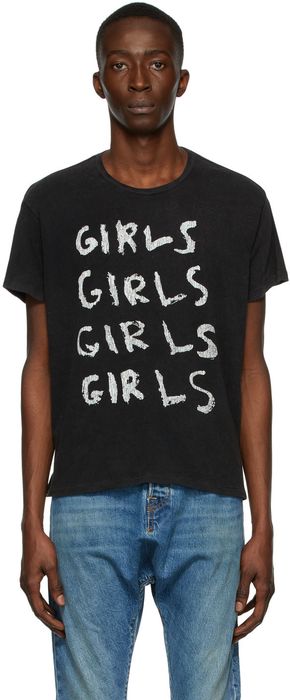R13 Black 'Girls Girls' Boy T-Shirt
