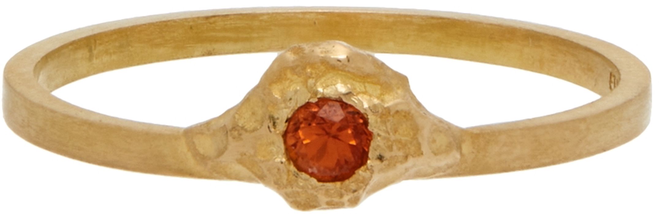 ELHANATI Gold & Orange Sapphire Palmira Ring