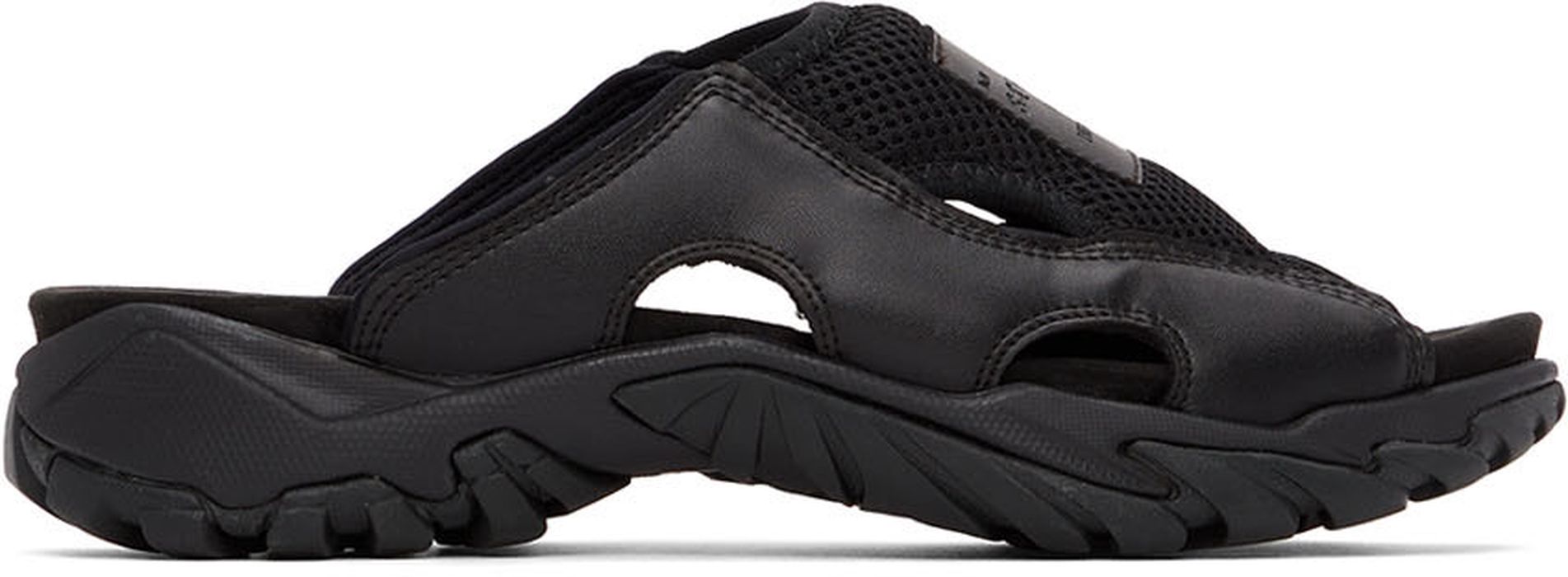 MCQ Black Slide Sandals
