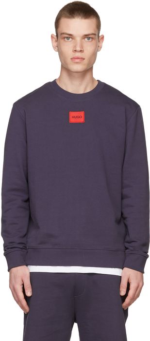 Hugo Purple Cotton Diragol Sweatshirt
