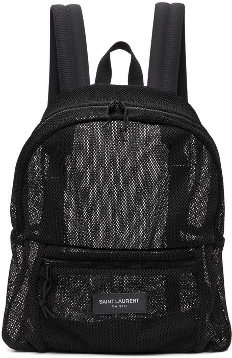 Saint Laurent Black Mesh Backpack