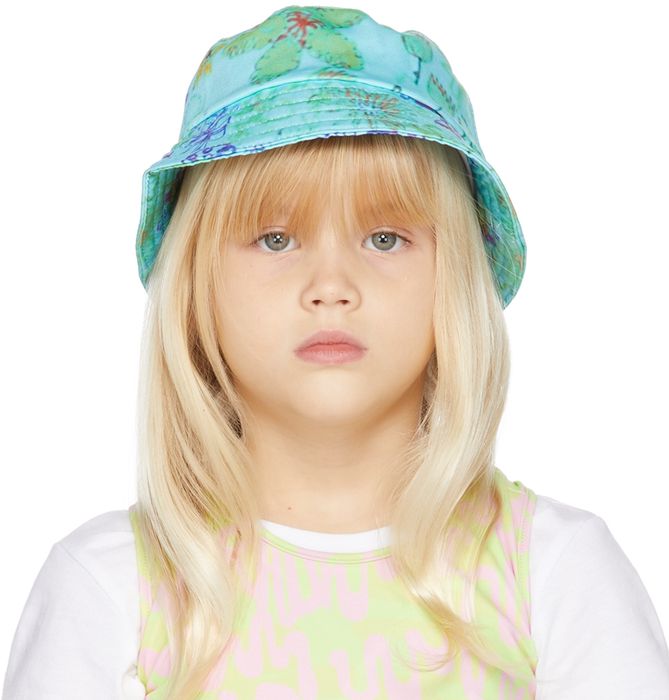 Collina Strada SSENSE Exclusive Kids Blue Bow Bucket Hat