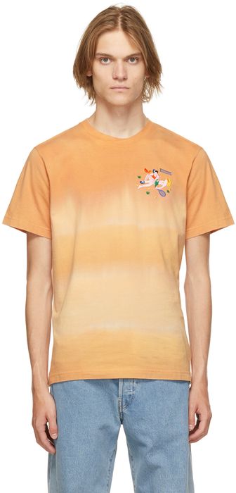 Carne Bollente Orange Organic Cotton Tie-Dye Wimbledong T-Shirt