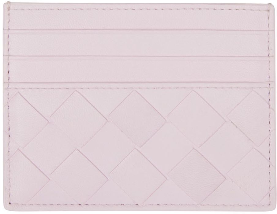 Bottega Veneta Pink Intrecciato Card Holder