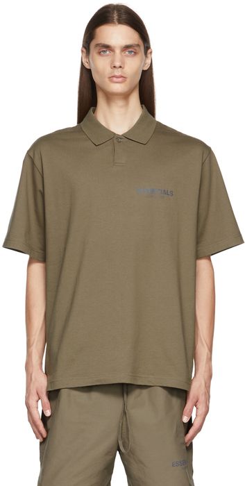 Essentials Taupe Jersey Polo