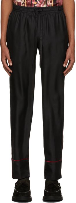 Dolce & Gabbana Black Silk Twill Trousers