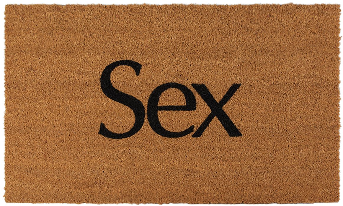 More Joy SSENSE Exclusive Brown 'Sex' Door Mat