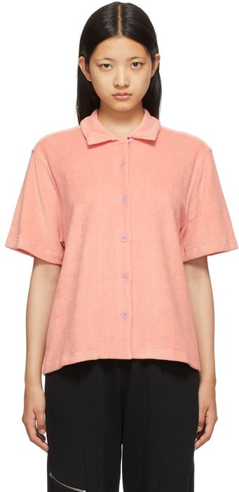 YMC Pink Terrycloth Vegas Short Sleeve Shirt