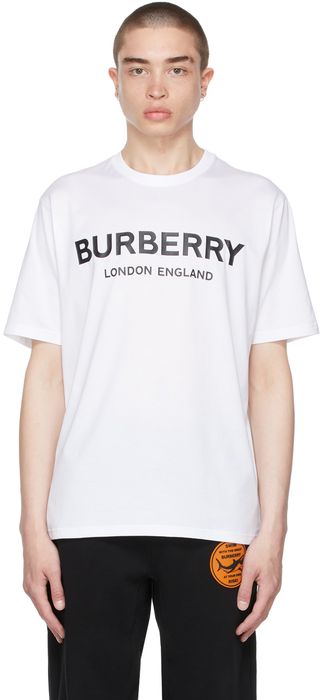 Burberry White Logo T-Shirt