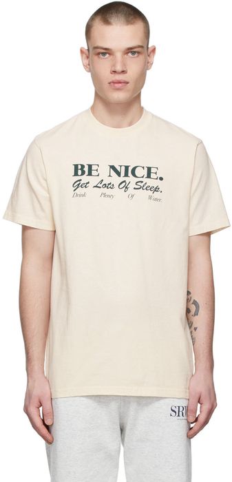 Sporty & Rich Off-White 'Be Nice' T-Shirt