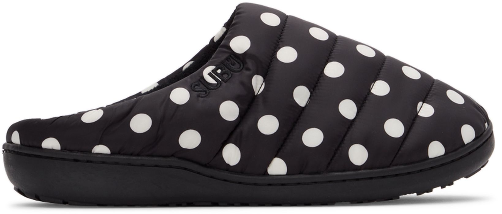 SUBU Black Quilted Dots Slipper