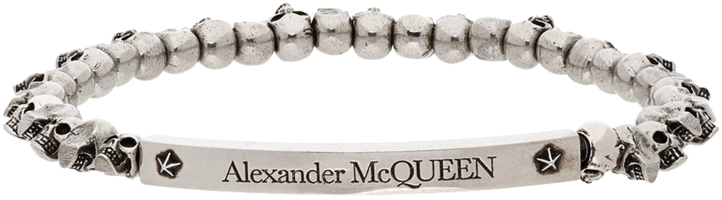 Alexander McQueen Silver Skull Bracelet