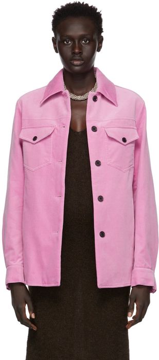Dries Van Noten Pink Velvet Vilma Jacket