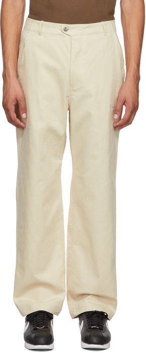 Dime Beige Classic Chino Trousers