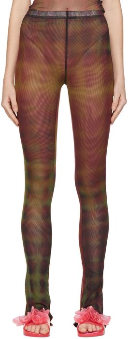 PRISCAVera Multicolor Pixel Mesh Fitted Pants