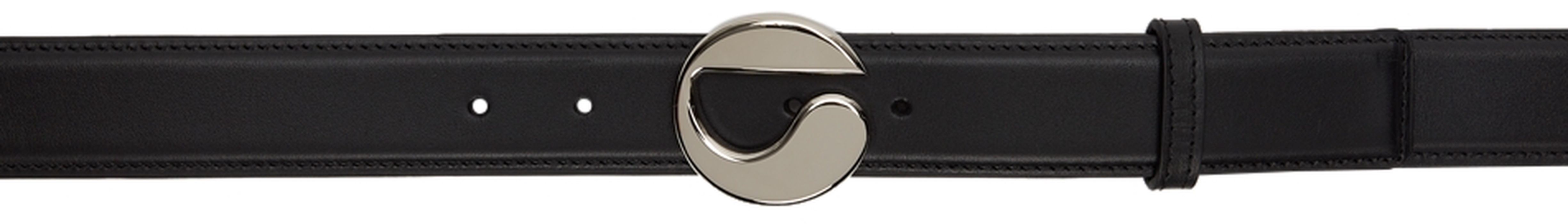 Coperni Black Leather Logo Belt