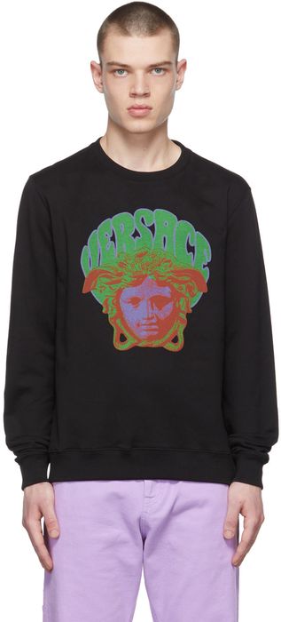 Versace Black Psychedelic Music Sweatshirt