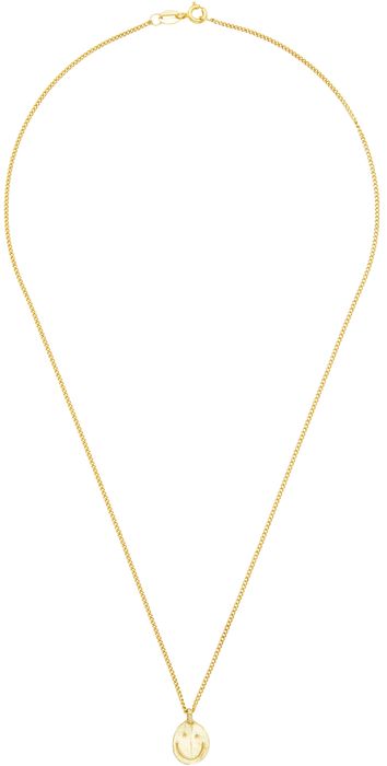 Seb Brown Gold Smiley Necklace