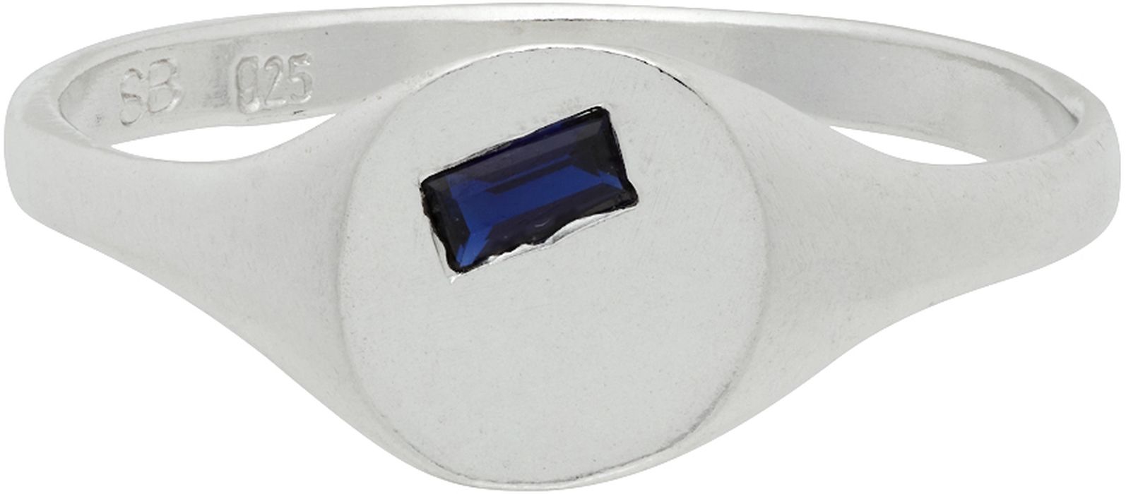 Seb Brown Silver Baguette Signet Ring