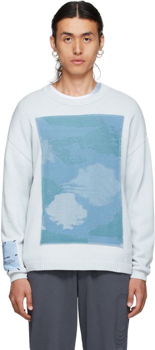 MCQ Blue Oversized Landscape Sweater