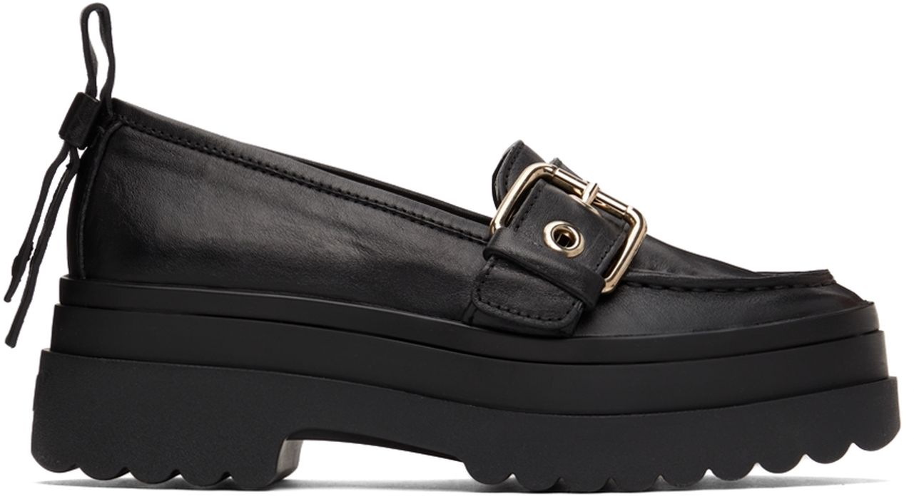 RED Valentino Black Lambskin Loafers