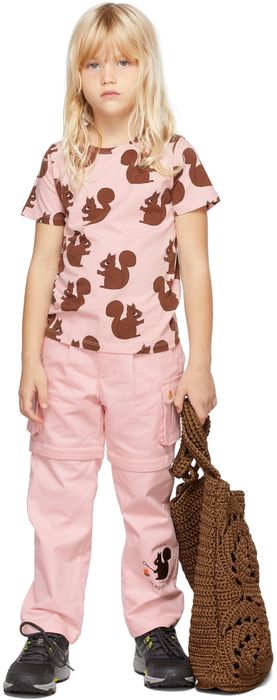 Mini Rodini Kids Pink Squirrel T-Shirt