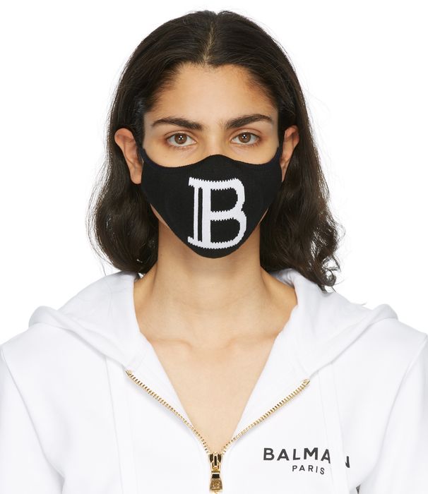 Balmain Black Logo Mask
