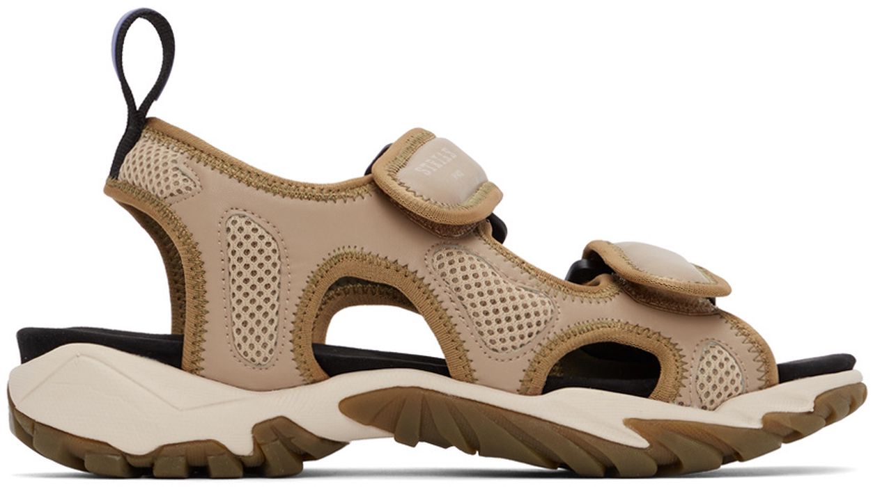 MCQ Beige Faux-Leather & Mesh Sandals