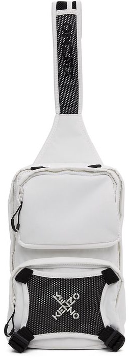 Kenzo White One Shoulder Sport Backpack