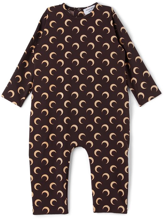 Marine Serre SSENSE Exclusive Baby Brown All Over Moon Jumpsuit