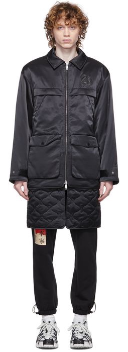 Li-Ning Black Padded Collar Coat