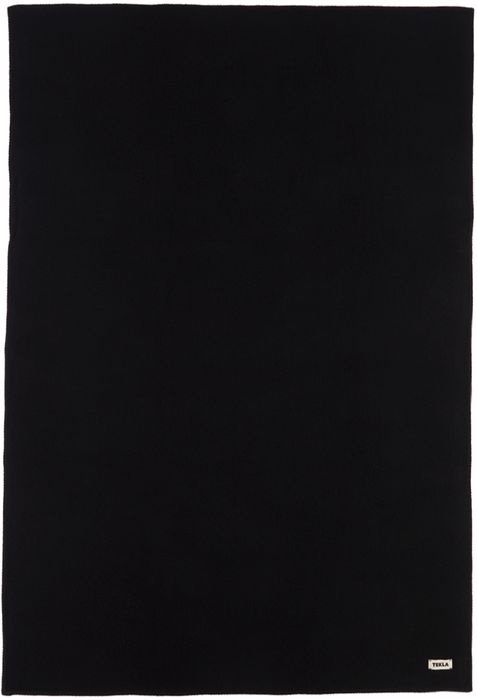 Tekla Black Pure New Wool Blanket