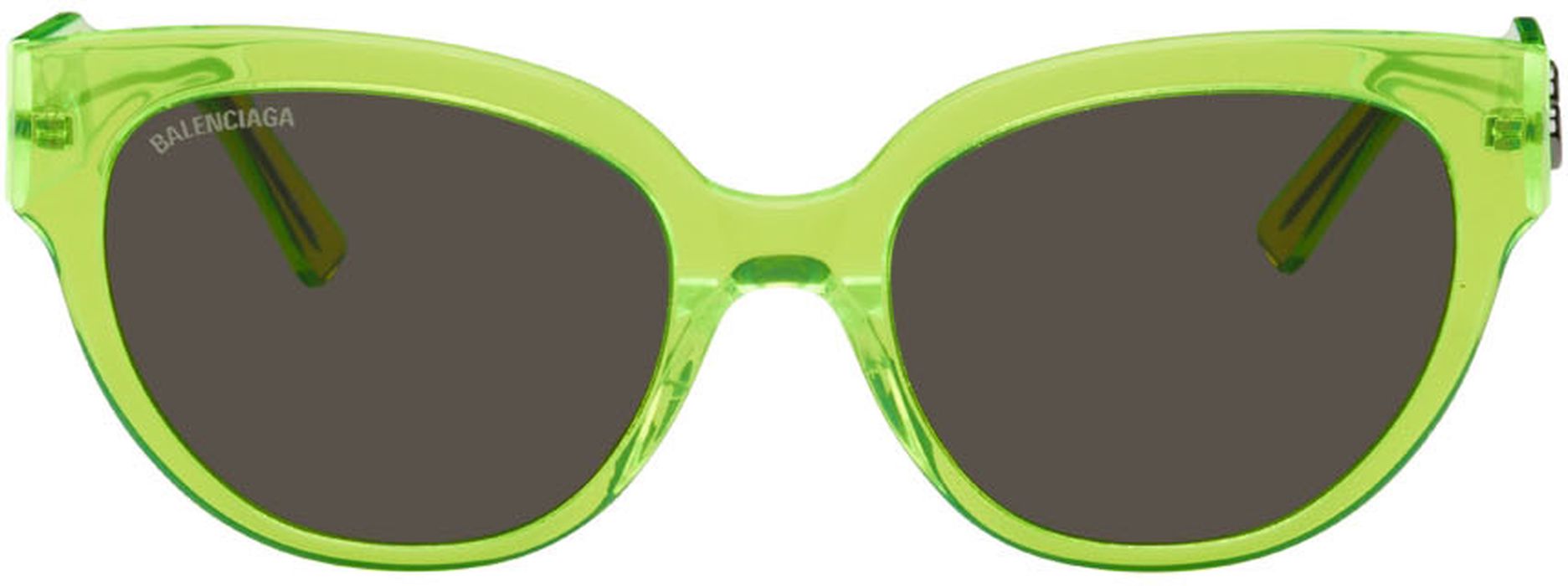 Balenciaga Gunmetal Metal Cat-Eye Sunglasses