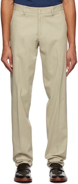 Isaia Beige Drill Trousers