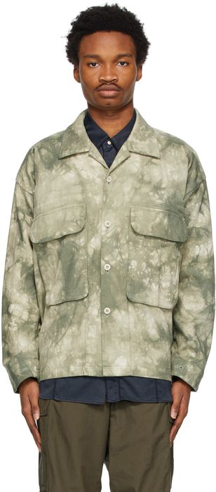 Nicholas Daley Green Tie-Dye Military Jacket