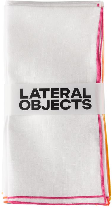 Lateral Objects White Frame Napkin Set