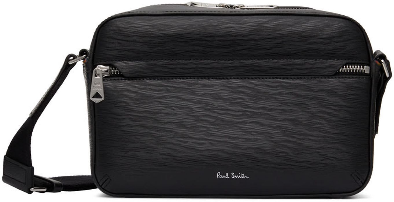 Paul Smith Black Embossed Leather Camera Bag