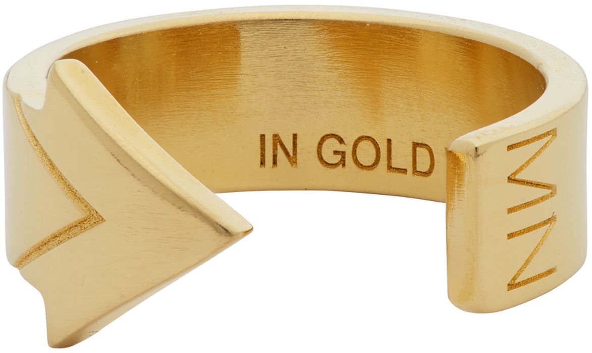 IN GOLD WE TRUST PARIS Gold Arrow Ring