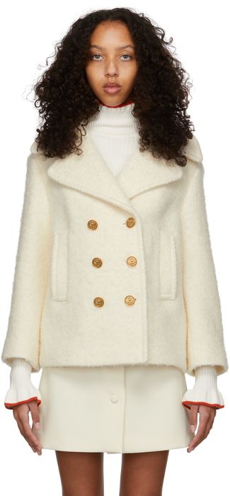 RED Valentino Off-White Bouclé Jacket