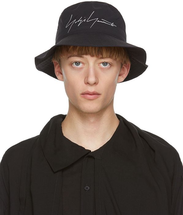 Yohji Yamamoto Black Gore-Tex® Logo Bucket Hat