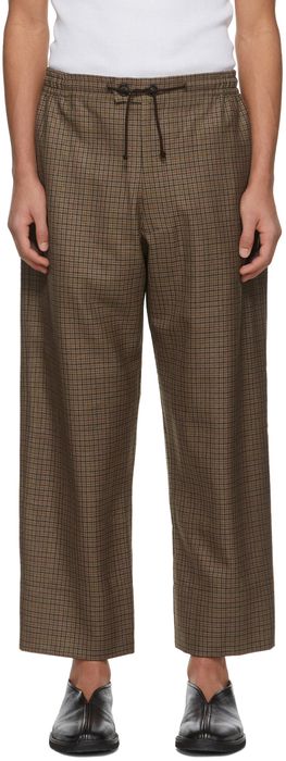 Connor McKnight Brown Wool Check Lounge Pants