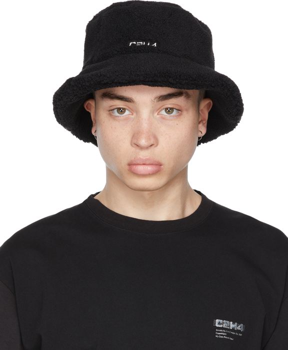 C2H4 SSENSE Exclusive Black Fleece 'Filtered Reality' Bucket Hat