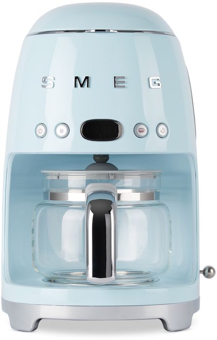 SMEG Blue Retro-Style Drip Coffee Maker, 1.2 L